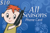 All Seasons $10 - International Calling Cards