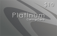 Platinum Phonecard $10 - International Calling Cards